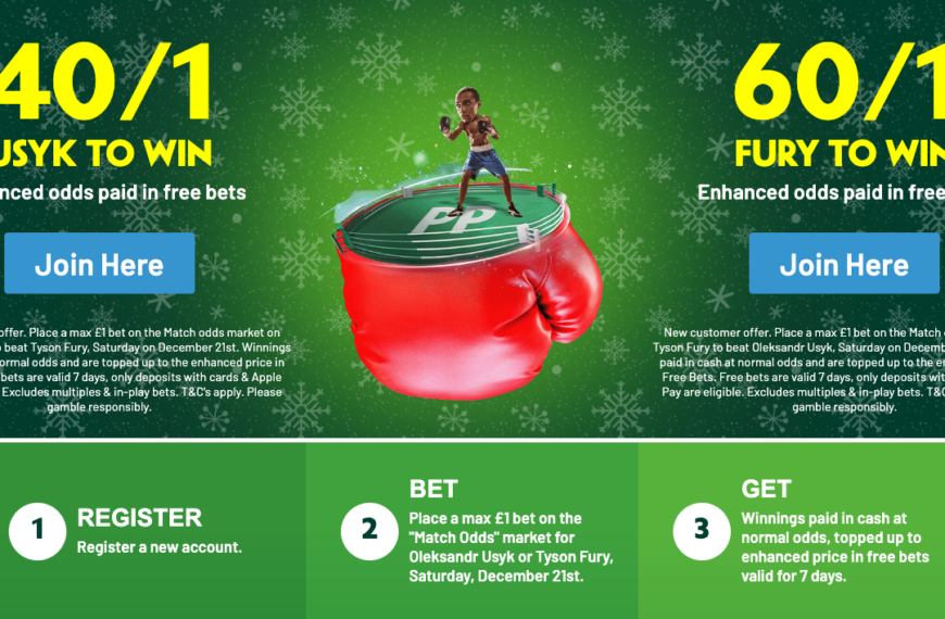 Paddy Power Sign-Up Offer: Get 40/1 On Usyk To Win Or 60/1 On Fury To Win In Fury vs Usyk